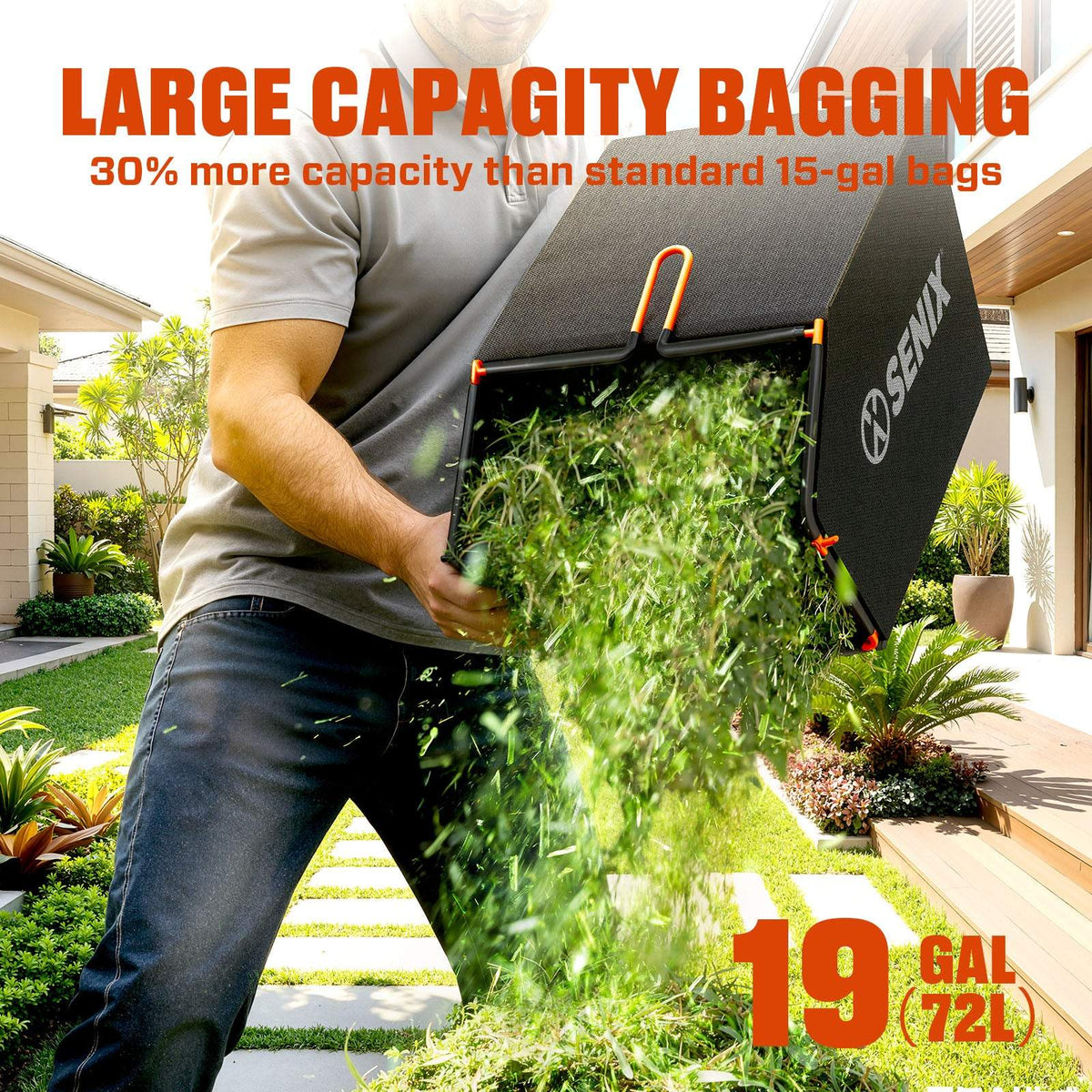 22 Self-Propelled Gas Lawn Mower with 170cc OHV 4-Cycle Engine, 3-in-1 Walk-Behind Mower, 6-Position Height Adjustment
