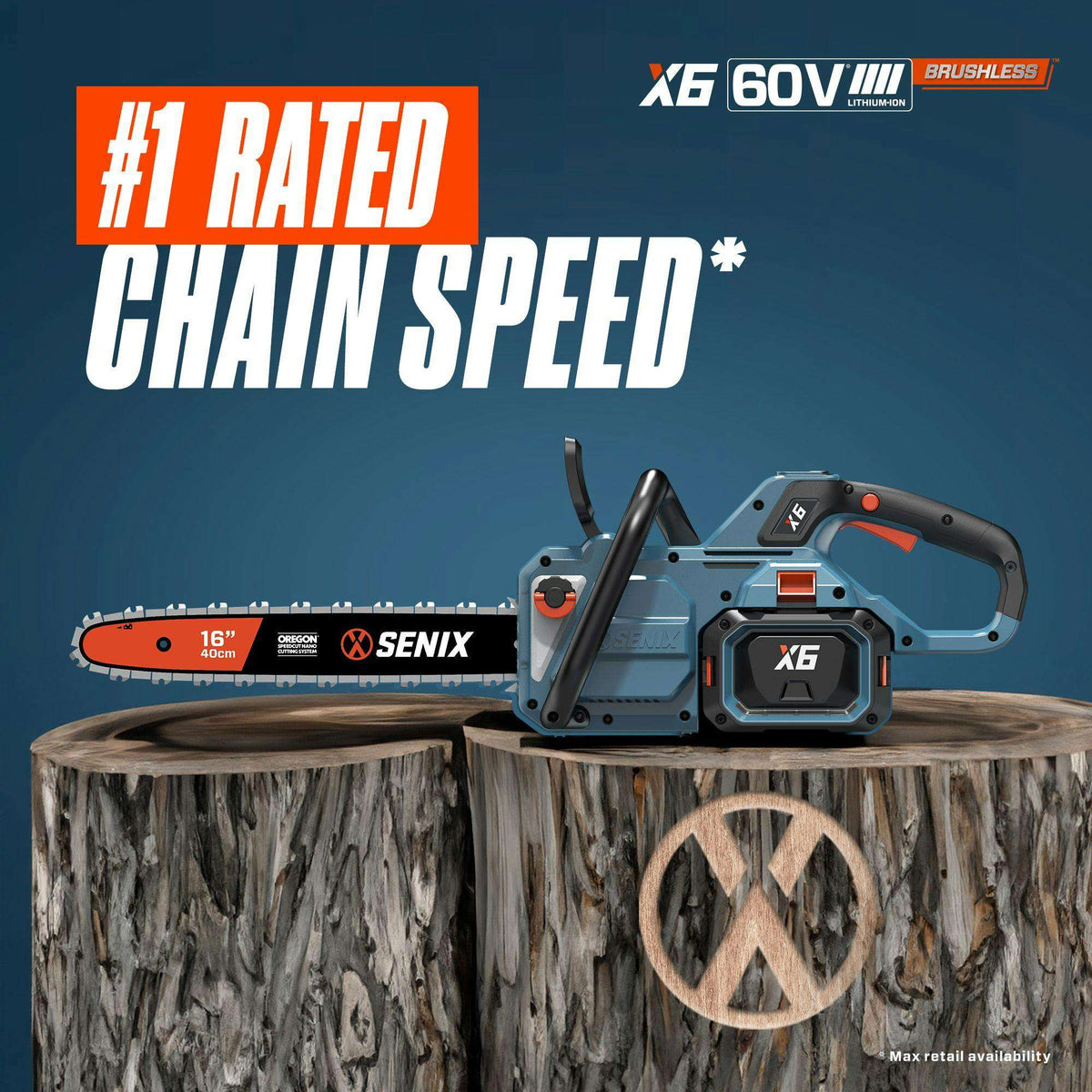 60V Max* 16 Cordless Chainsaw, Brushless (4.0 Ah Battery & Charger Included)