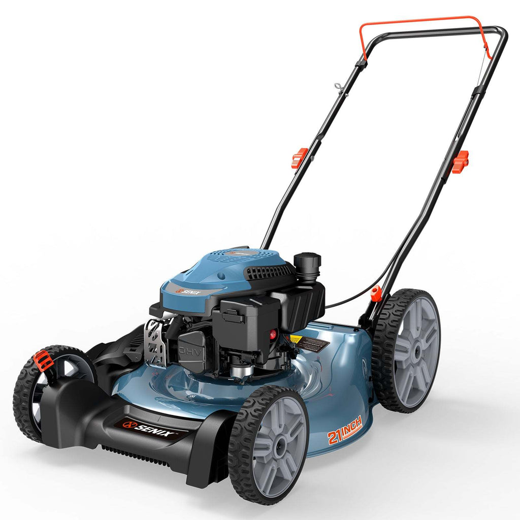 21 144cc 4-Cycle Gas Push Lawn Mower with 2-in-1 Side Discharge & Mulching LSPG-L6