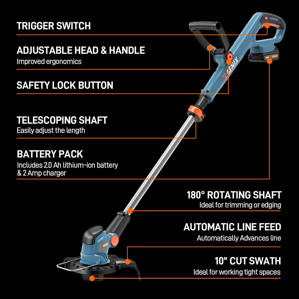 20V Max* 10 Cordless String Trimmer (2.5 Ah Battery & Charger Included)