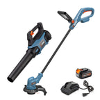 20V 2-Tool Cordless Combo Kit, 10 Cordless String Trimmer & Leaf Blower (4.0 Ah Battery & Charger Included)