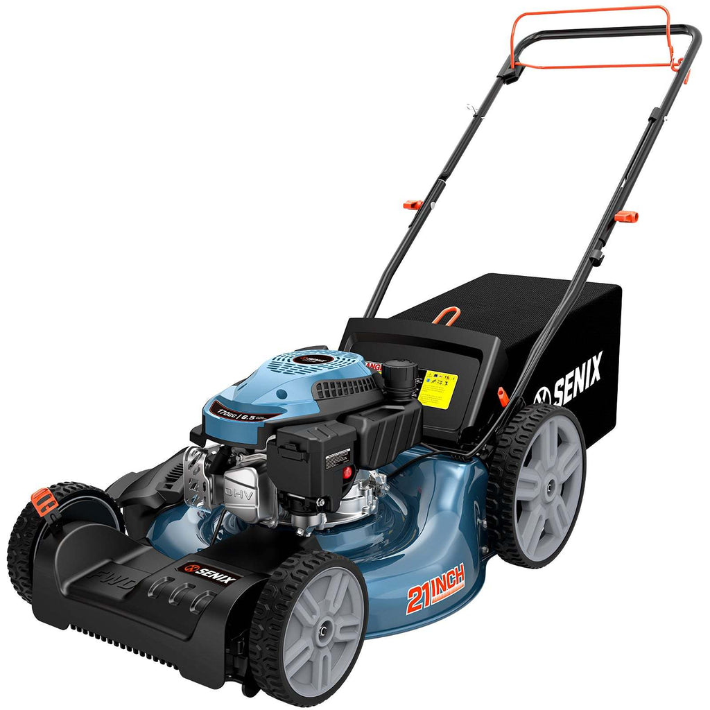 21'' Self-Propelled Gas Lawn Mower, 170 cc 4-Cycle Engine 3.8 HP, 3-in-1 (Bagging/Mulching/Side Discharge) LSSG-M10