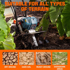 46cc 4-Cycle Gas Tiller Cultivator