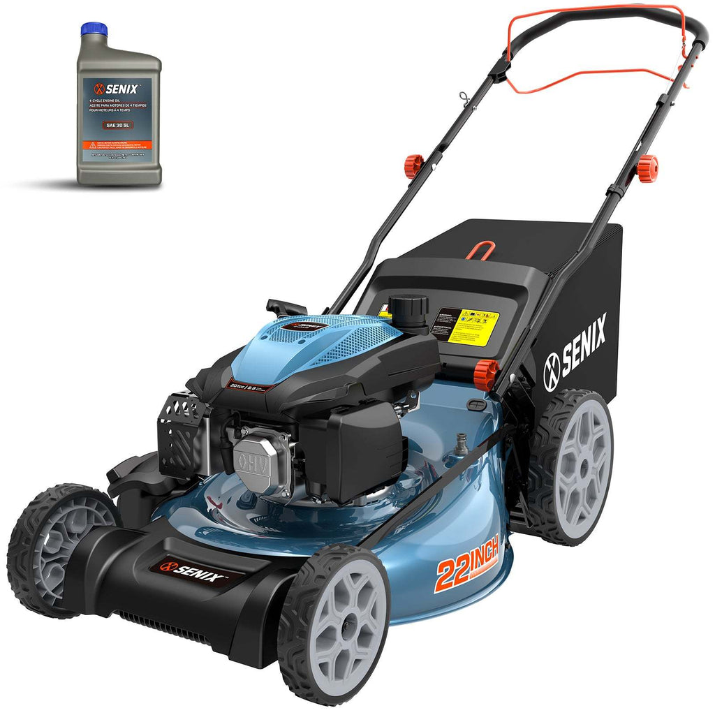 201cc Gas Lawn Mower, 22 Single-Speed Self-Propelled Mower