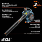 26.5cc 4-Cycle Gas Powered Handheld Leaf Blower