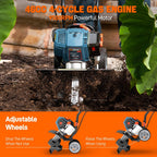 46cc 4-Cycle Gas Tiller Cultivator