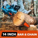 40V 14 Cordless Chainsaw, Brushless (2 4.0 Ah Batteries & Charger Included)