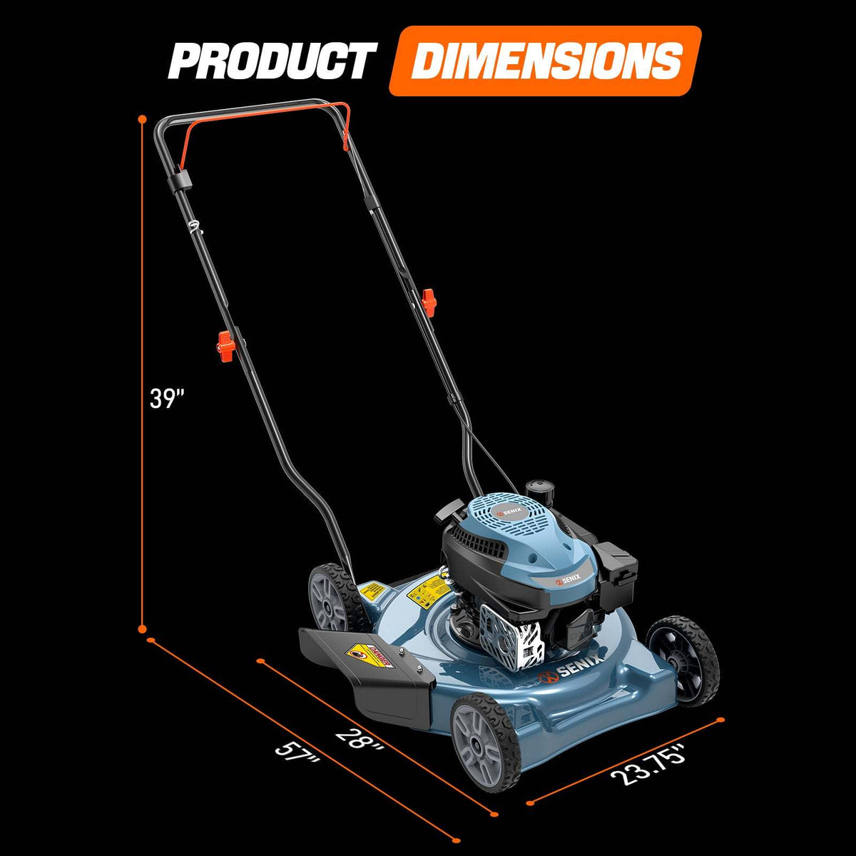 20-Inch 144cc 4-Cycle Gas Push Lawn Mower with Side Discharge LSPG-L4