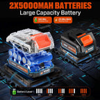 40V Fall & Winter Cleanup Combo kit – 21 Snow Thrower & 700 CFM Leaf Blower & Short Tube