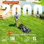 201cc Gas Lawn Mower, 22 Single-Speed Self-Propelled Mower