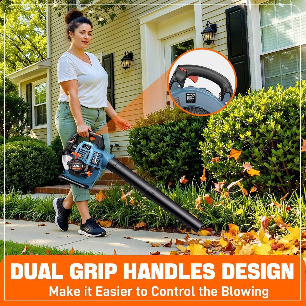 26.5cc 4-Cycle Gas Powered Handheld Leaf Blower
