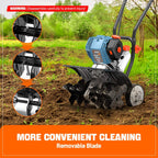 46cc 4-Cycle Gas Tiller Cultivator