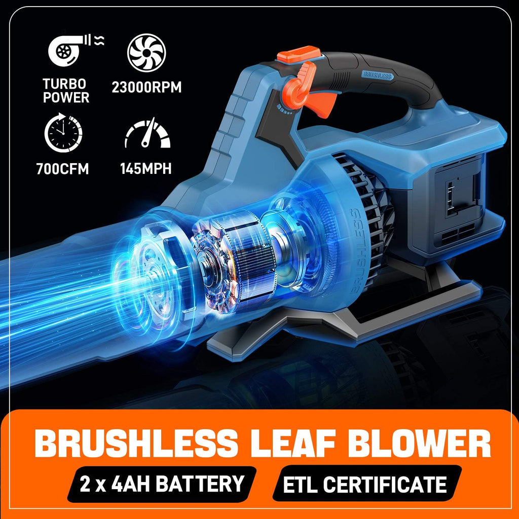 40V Max* Cordless Leaf Blower, Brushless (2 4.0 Ah Batteries & Charger Included)
