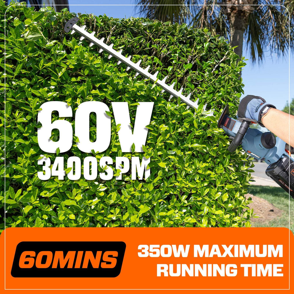 60V Max Cordless Tree & Shrub Care Combo Kit: 26-Inch Brushless Hedge Trimmer HTX6-M1 & 18-Inch Brushless Chainsaw CSX6-M1, Battery and Charger Included