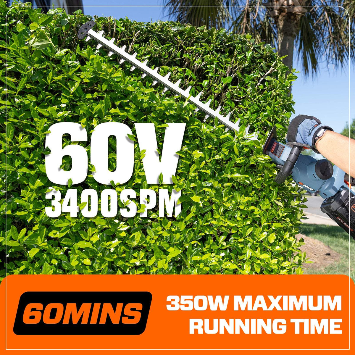 60V Max Cordless Tree & Shrub Care Combo Kit: 26-Inch Brushless Hedge Trimmer HTX6-M1 & 18-Inch Brushless Chainsaw CSX6-M1, Battery and Charger Included