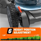 21 144cc 4-Cycle Gas Push Lawn Mower with 2-in-1 Side Discharge & Mulching LSPG-L6