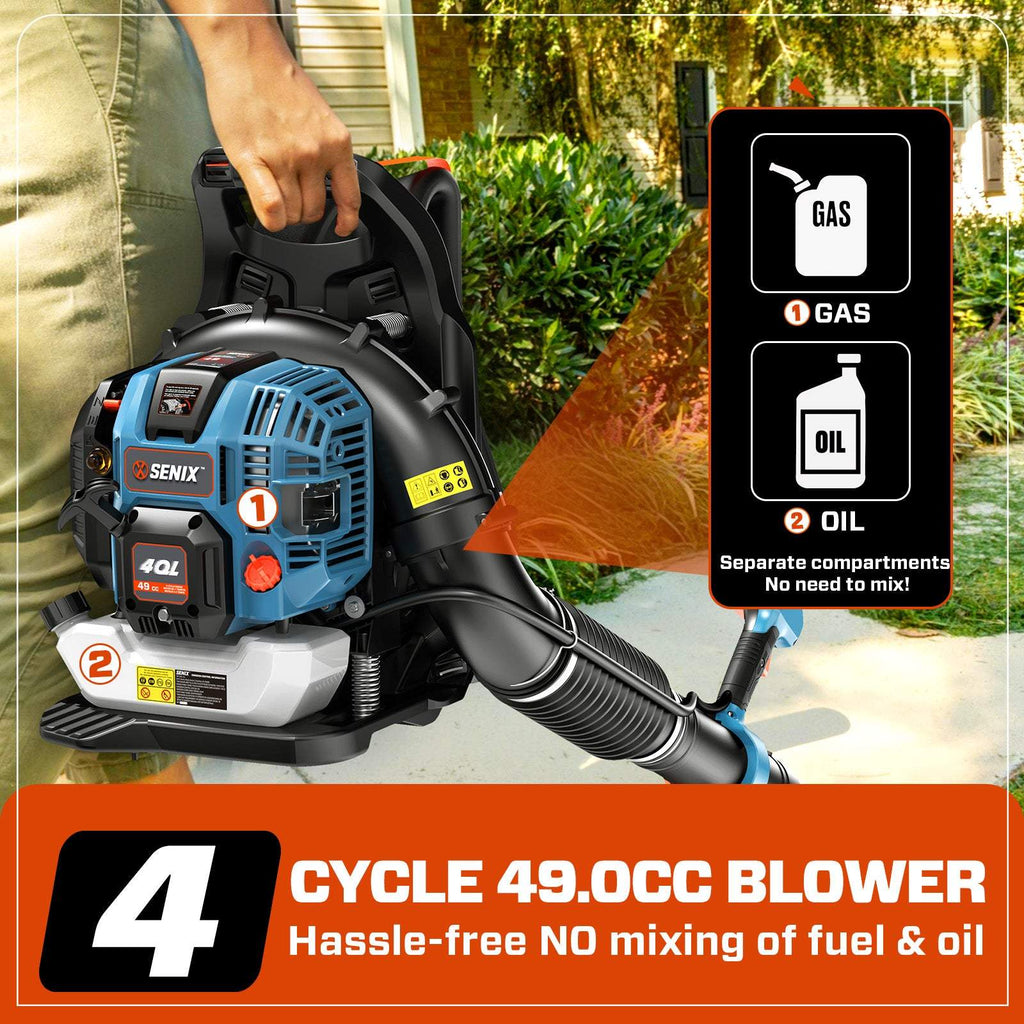 49cc 4-Cycle Gas Backpack Leaf Blower