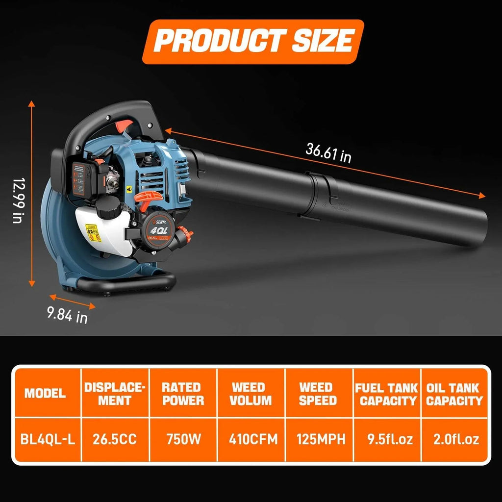 26.5cc 4-Cycle Gas Powered Handheld Leaf Blower