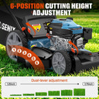 21'' Self-Propelled Gas Lawn Mower, 170 cc 4-Cycle Engine 3.8 HP, 3-in-1 (Bagging/Mulching/Side Discharge) LSSG-M10