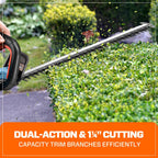 60V Max Cordless Tree & Shrub Care Combo Kit: 26-Inch Brushless Hedge Trimmer HTX6-M1 & 18-Inch Brushless Chainsaw CSX6-M1, Battery and Charger Included
