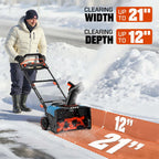 40V Fall & Winter Cleanup Combo kit – 21 Snow Thrower & 700 CFM Leaf Blower & Short Tube