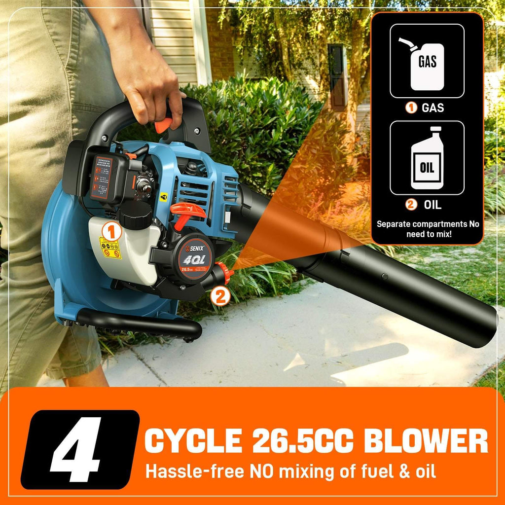 26.5cc 4-Cycle Gas Powered Handheld Leaf Blower