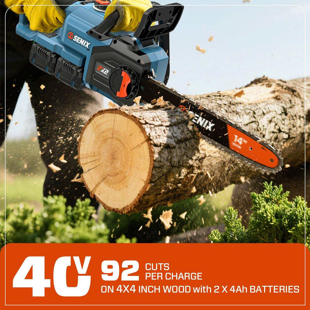 40V Max* 14 Cordless Chainsaw, Brushless (2 4.0 Ah Batteries & Charger Included)