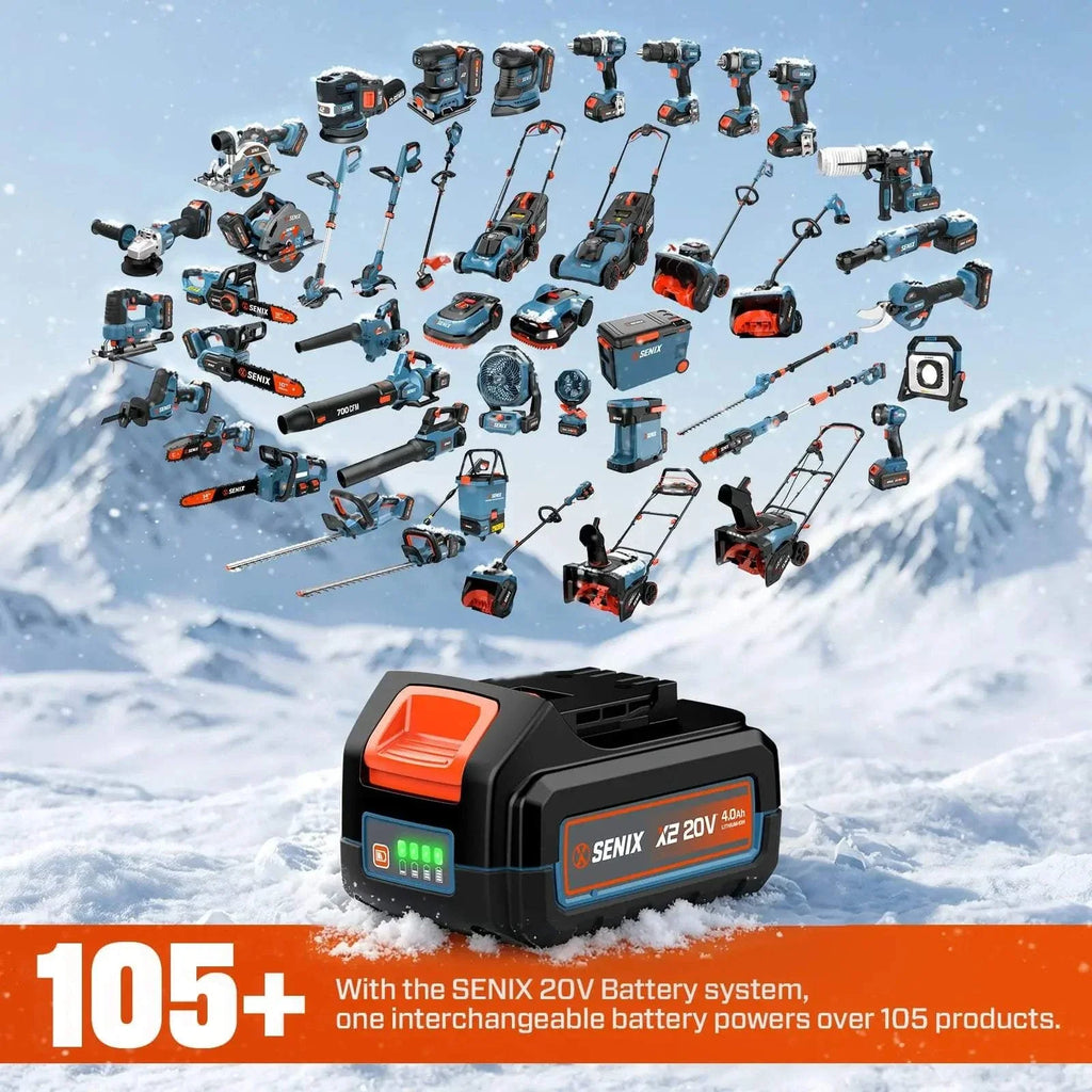 40V Max 18 Cordless Snow Blower, Brushless 2*5.0 Ah Batteries & Dual-Port Charger Included