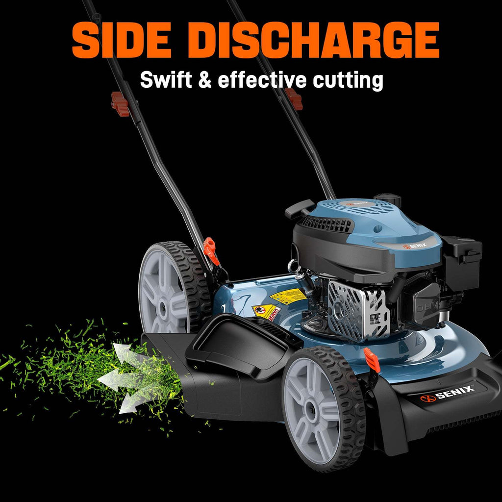 21 144cc 4-Cycle Gas Push Lawn Mower with 2-in-1 Side Discharge & Mulching LSPG-L6