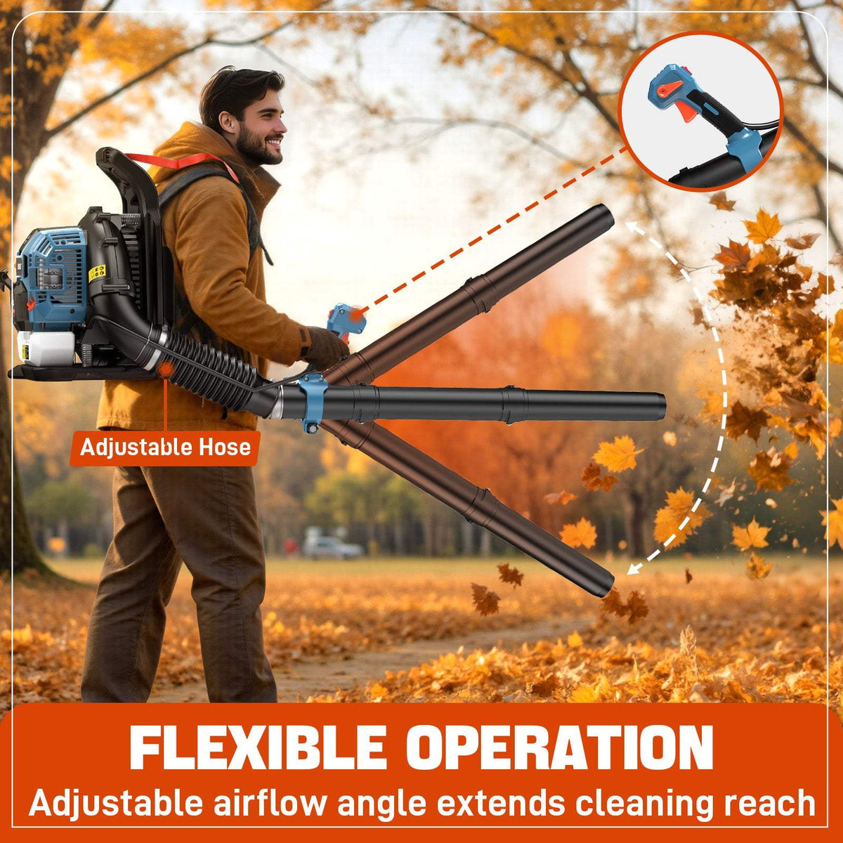 49cc 4-Cycle Gas Backpack Leaf Blower