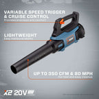 20V 3-Tool Cordless Combo Kit, 10 String Trimmer, Leaf Blower & 18 Hedge Trimmer (2.0 Ah & 4.0 Ah Batteries & Charger Included)