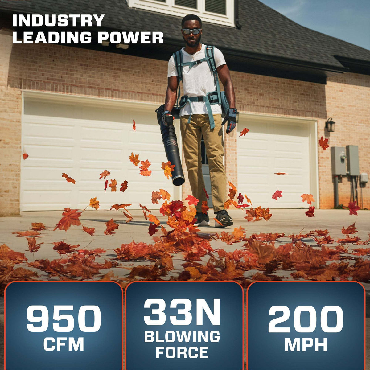 60V Max* Cordless Backpack Blower, Brushless (Two 6.0 Ah Batteries & Charger Included)