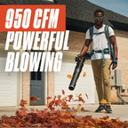60V Cordless Backpack Blower, Brushless (Two 6.0 Ah Batteries & Charger Included)