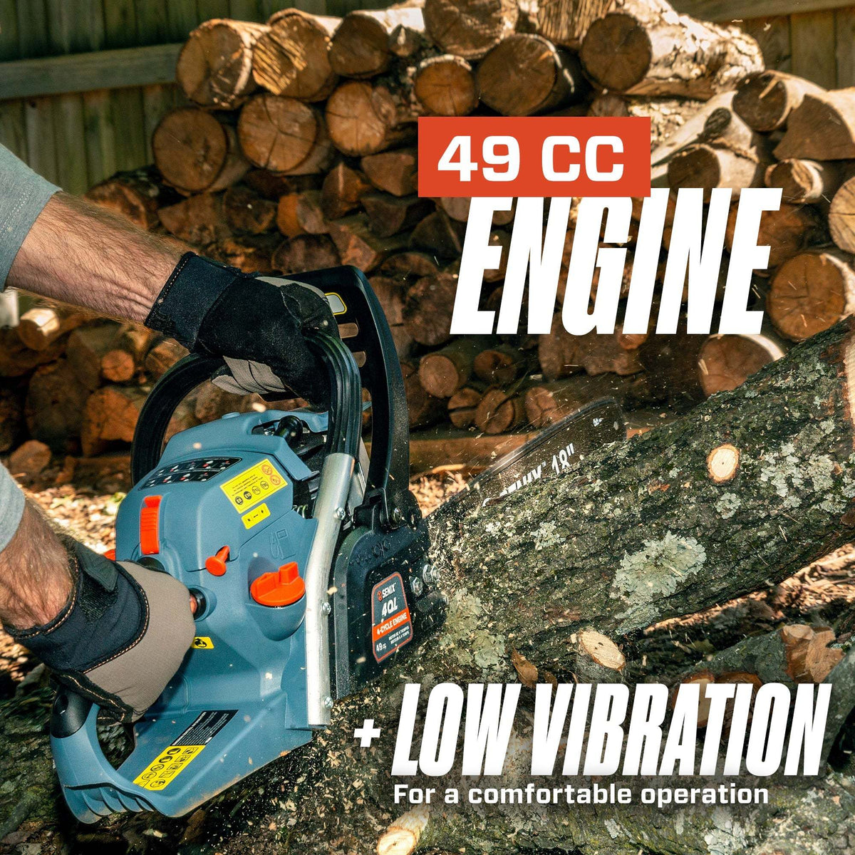 49cc 4-Cycle 18 Gas Chainsaw