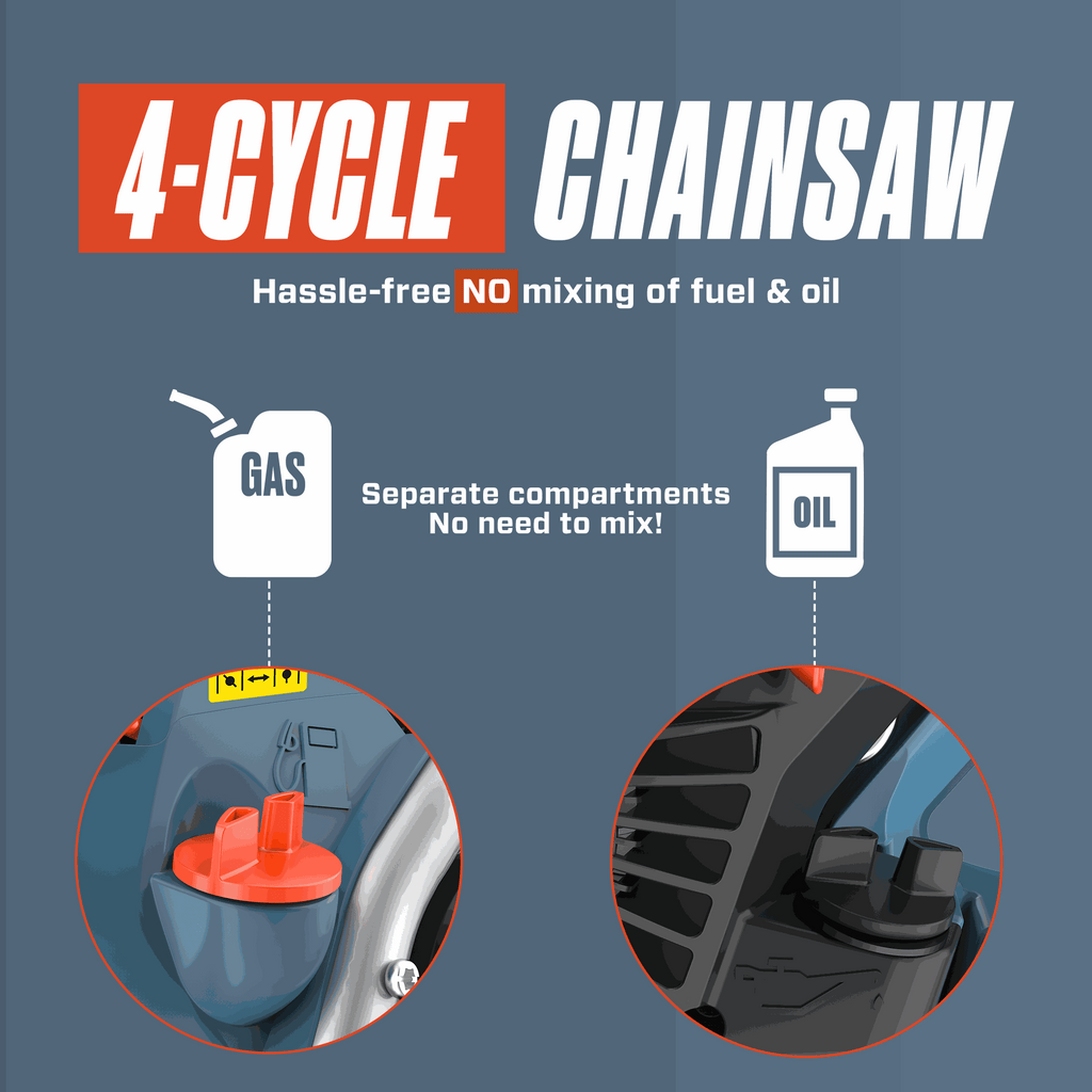 49cc 4-Cycle 18 Gas Chainsaw