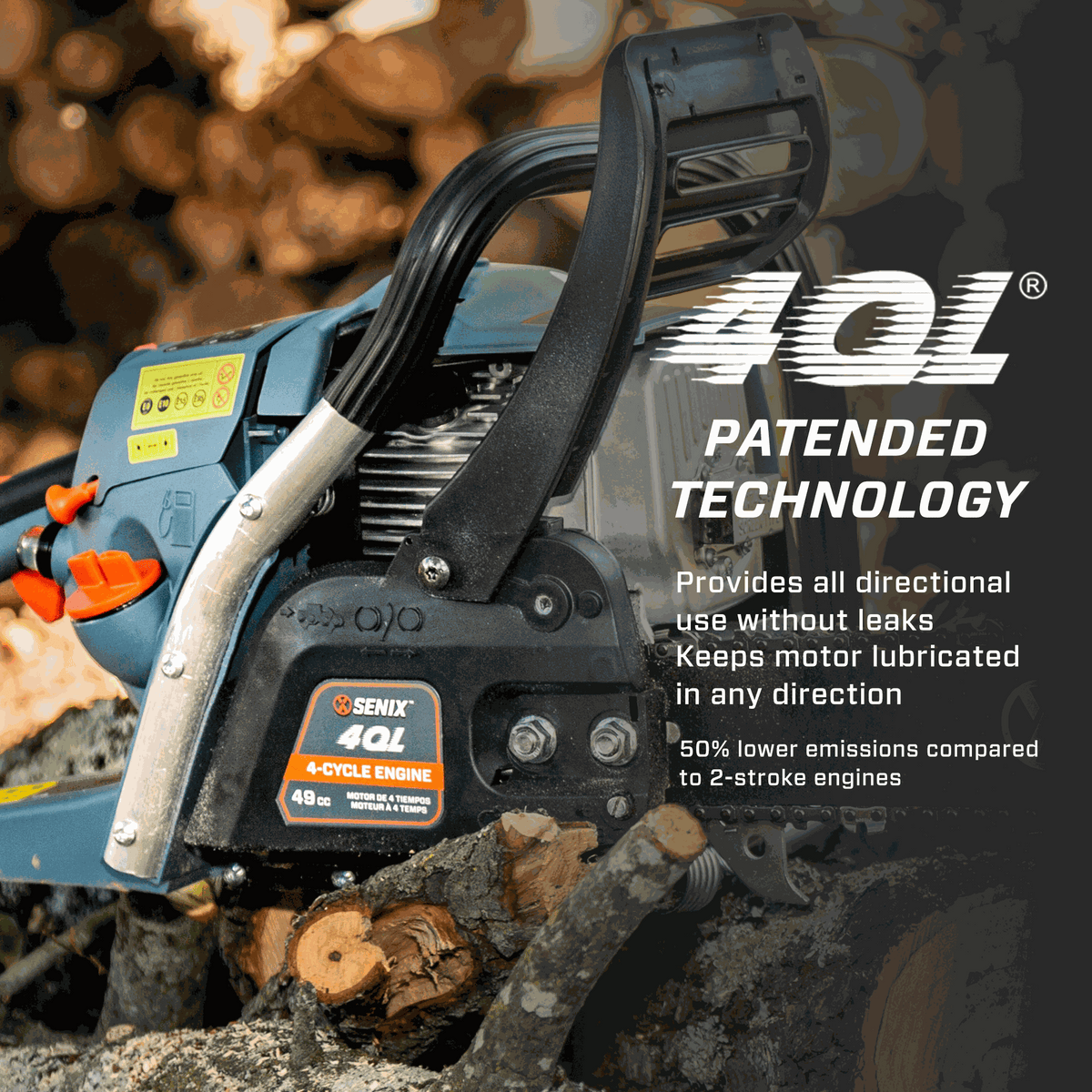 49cc 4-Cycle 18 Gas Chainsaw