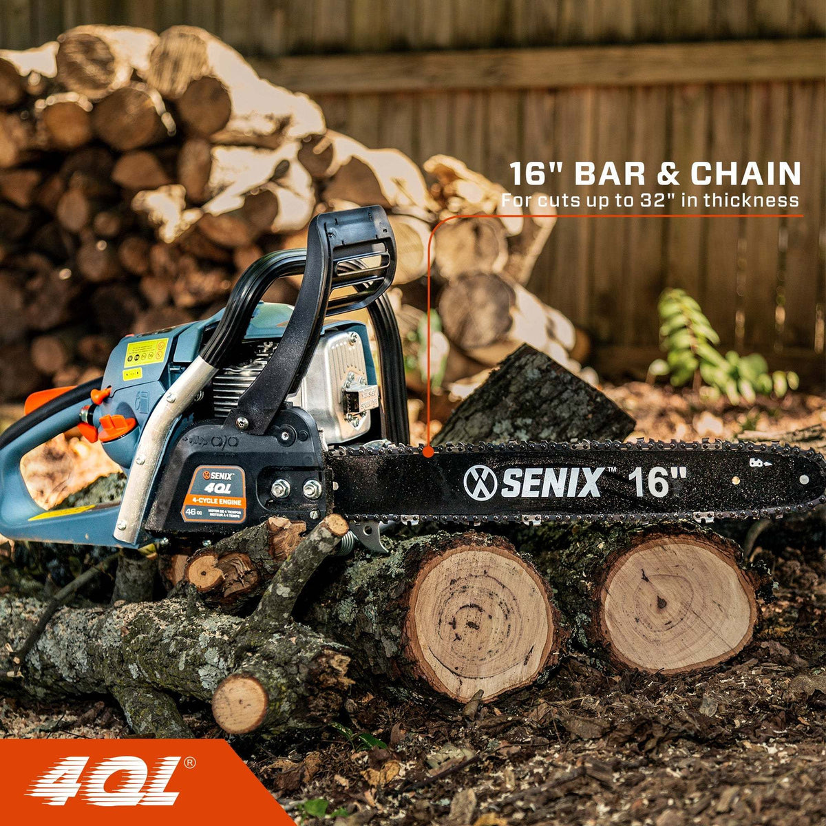46cc 4-Cycle 16 Gas Chainsaw