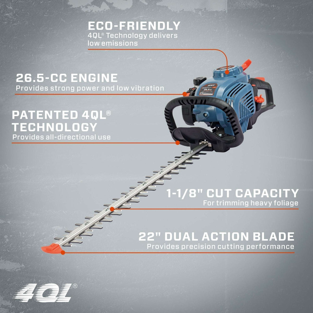 26.5cc 4-Cycle 22 Gas Hedge Trimmer