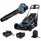 60V Max Cordless Lawn Care Combo Kit: 21-Inch Brushless Push Mower (LPPX6-H) & 810 CFM Leaf Blower (BLAX6-M1), Battery and Charger Included