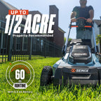 60V 21 Cordless Lawn Mower, Brushless (6.0 Ah Battery & Charger Included)