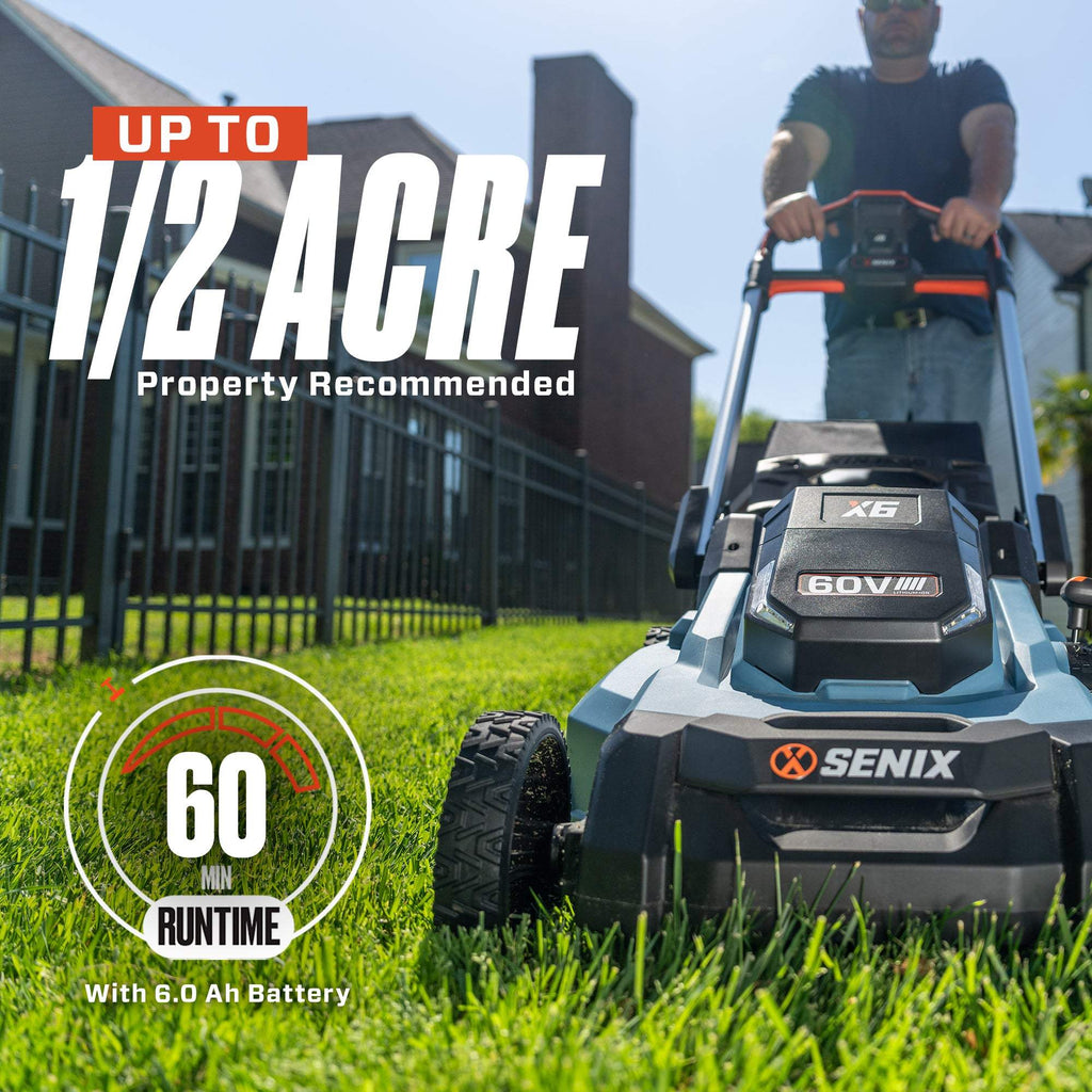 60V Max Cordless Lawn Care Combo Kit: 21-Inch Brushless Push Mower (LPPX6-H) & 810 CFM Leaf Blower (BLAX6-M1), Battery and Charger Included