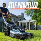 60V 21 Self-Propelled Cordless Lawn Mower, Brushless (8.0 Ah Battery & Charger Included)