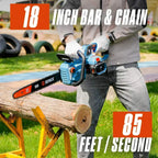 60V 18 Cordless Chainsaw, Brushless (4.0 Ah Battery & Charger Included)