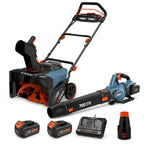 40V Fall & Winter Cleanup Combo kit – 21 Snow Thrower & 700 CFM Leaf Blower & Short Tube