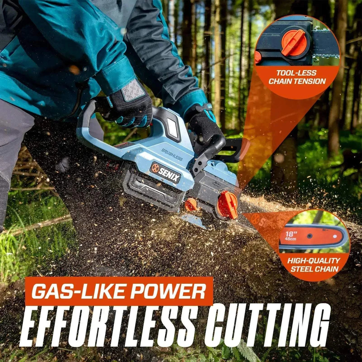 60V Max Cordless Tree & Shrub Care Combo Kit: 26-Inch Brushless Hedge Trimmer HTX6-M1 & 18-Inch Brushless Chainsaw CSX6-M1, Battery and Charger Included