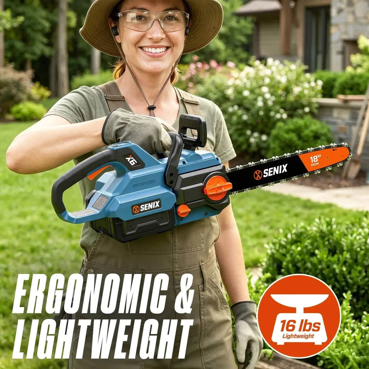 60V Max Cordless Tree & Shrub Care Combo Kit: 26-Inch Brushless Hedge Trimmer HTX6-M1 & 18-Inch Brushless Chainsaw CSX6-M1, Battery and Charger Included