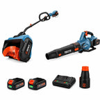 40V Fall & Winter Cleanup Combo Kit – 13 Snow Shovel & 700 CFM Leaf Blower & Short Tube