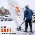 20V Max 13-Inch Cordless Snow Shovel Kit, 2 x 4.0Ah Batteries & Charger Included STX2-L2