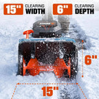 40V Max 15-Inch Cordless Snow Shovel, Brushless, 2*5.0Ah Batteries & 2*Chargers Included STX2-M2