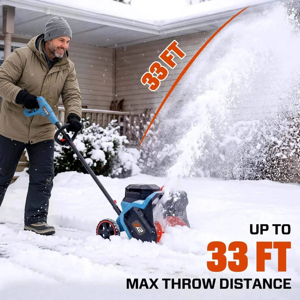40V Max 15-Inch Cordless Snow Shovel, Brushless, 2*5.0Ah Batteries & 2*Chargers Included STX2-M2